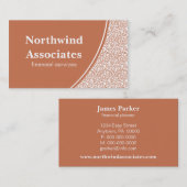 Abstract kriebels Visitekaartje, Oranje Visitekaartje (Voorkant / Achterkant)