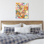 Abstract - Krijtje - Mardi Gras Canvas Afdruk (Insitu (Slaapkamer))