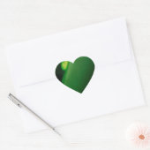 Abstract kristal reflecteren groen fortuin hart sticker (Envelop)