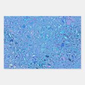 Abstract kristal turquoise en blauw inpakpapier vel (Voorkant 2)