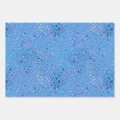 Abstract kristal turquoise en blauw inpakpapier vel (Voorkant)