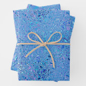 Abstract kristal turquoise en blauw inpakpapier vel (In situ)