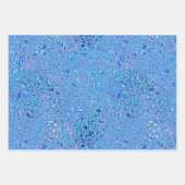 Abstract kristal turquoise en blauw inpakpapier vel (Voorkant 3)