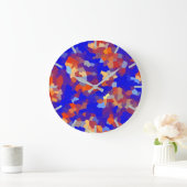 Abstract kristalpatroon grote klok (Huis)
