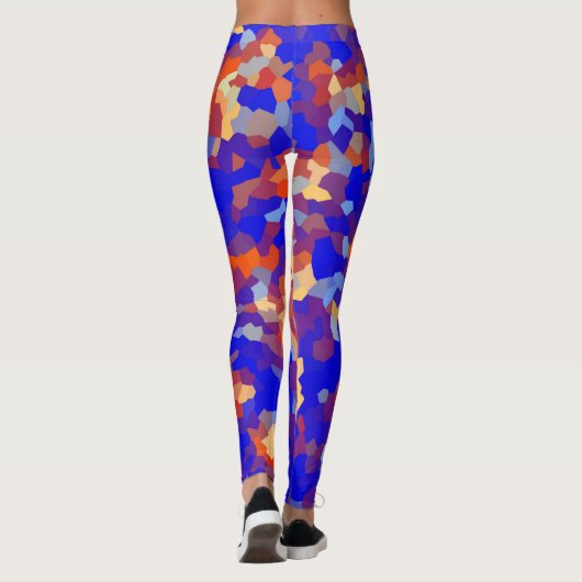 Abstract kristalpatroon leggings (Achterkant)