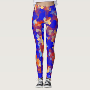 Abstract kristalpatroon leggings