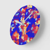 Abstract kristalpatroon ronde klok (Hoek)