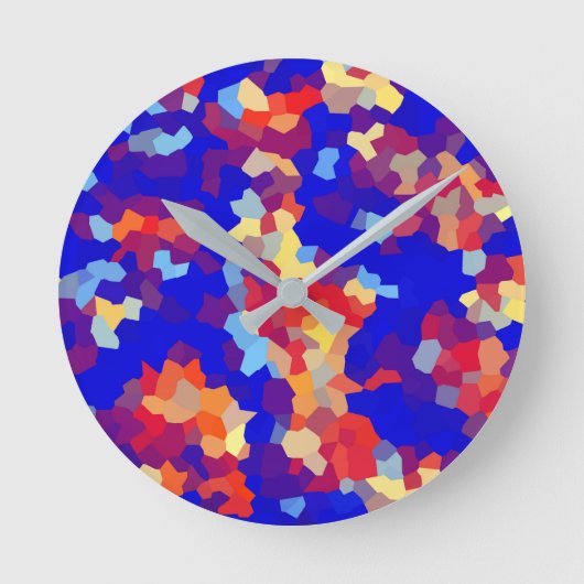 Abstract kristalpatroon ronde klok (Voorkant)