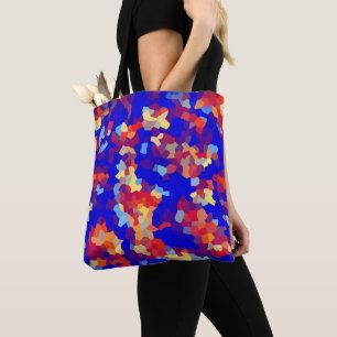 Abstract kristalpatroon tote bag