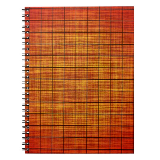 Abstract Kroesjatch Oranje en zwart Notitieboek (Voorkant)