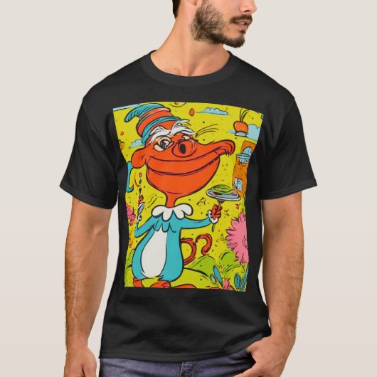 Abstract krokodil T-shirt (Voorkant)
