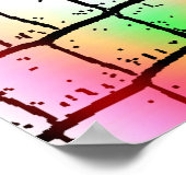 Abstract krokodilpatroon, kleurrijk patroon poster (Hoek)