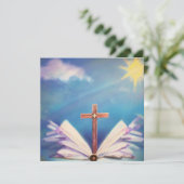 Abstract Kruis & Bijbel Kaart (Staand voorkant)