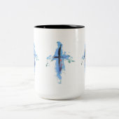 Abstract kruis op 15 oz mok (Center)