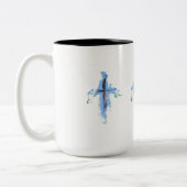 Abstract kruis op 15 oz mok (Links)