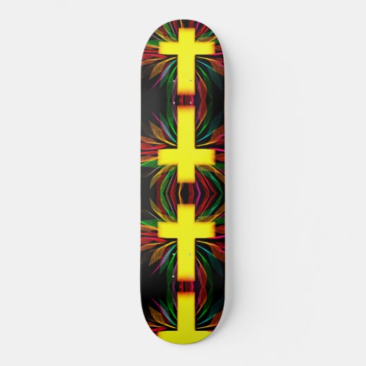Abstract kruisje persoonlijk skateboard (Voorkant)