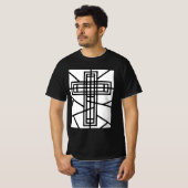 Abstract kruisontwerp t-shirt (Voorkant volledig)
