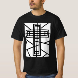 Abstract kruisontwerp t-shirt