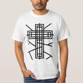 Abstract kruisontwerp t-shirt