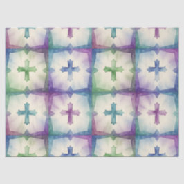 Abstract kruispatroon mooie aquarel geloof  tissuepapier