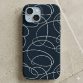 Abstract Krullende Wingerd | Minimalistische Lijnk Case-Mate iPhone Case