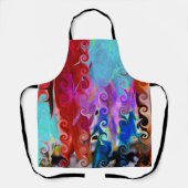 Abstract krulveren ontwerp schort (Voorkant)