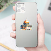 Abstract kubisme Aqsa Palestine Kleurrijke Kunstwe Sticker (Telefoon)