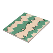 Abstract Kunst Bleek Beige Coral Pink Green Tegeltje (Zijkant)