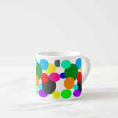 Abstract Kunst Bleek Turquoise Green Blue White Espresso Kop (Voorkant rechts)