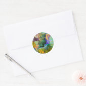Abstract Kunst Bloemenveld Ronde Sticker (Envelop)