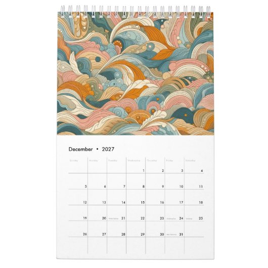 Abstract kunst collectie kalender (Dec 2027)