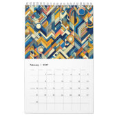 Abstract kunst collectie kalender (Feb 2027)