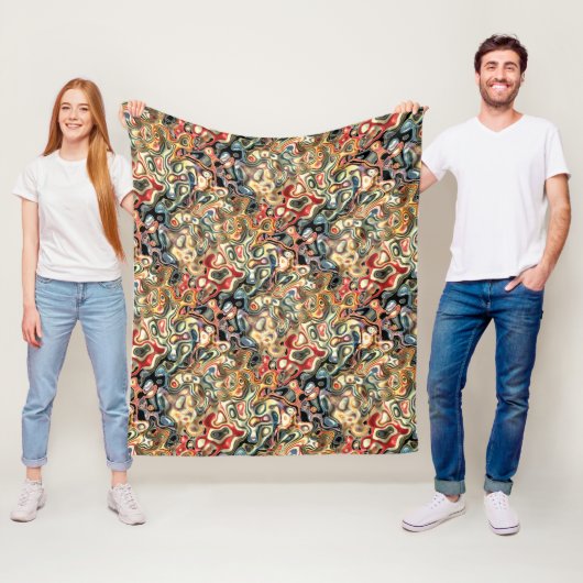 Abstract Kunst Fleece Deken (In situ)