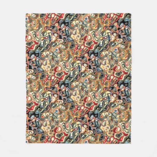 Abstract Kunst Fleece Deken (Voorkant)