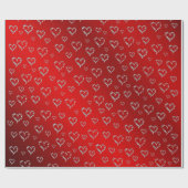 abstract, kunst, helder, vakantie, hart, hart, har cadeaupapier (Vlak)