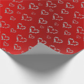 abstract, kunst, helder, vakantie, hart, hart, har cadeaupapier (Hoek)