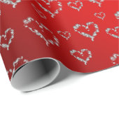 abstract, kunst, helder, vakantie, hart, hart, har cadeaupapier (Rol Hoek)