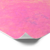 Abstract Kunst Landschap Schilderij Roze Bruin Ora Poster (Hoek)