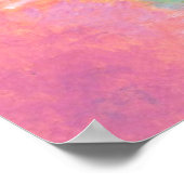Abstract Kunst Landschap Schilderij Roze Bruin Ora Poster (Hoek)