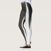 Abstract Kunst Minimalisme Grijs Wit Lijnen Leggin Leggings (Links)