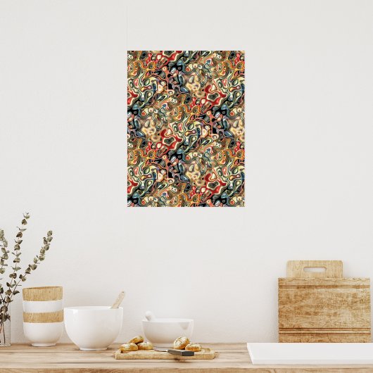 Abstract Kunst Poster (Keuken)