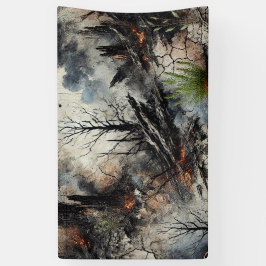 Abstract Kunst Stoffen Banner (Verticaal)