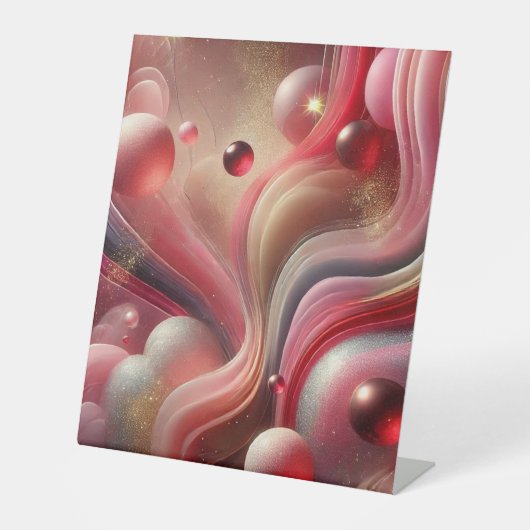 Abstract Kunst Voetstuk Bord Reclamebord Met Voetstuk (Voorkant)