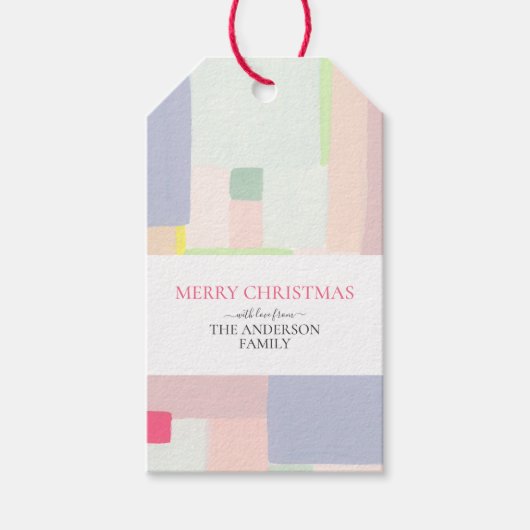 Abstract kunstartikel kerstcadeautje Label Cadeaulabel (Voorkant)