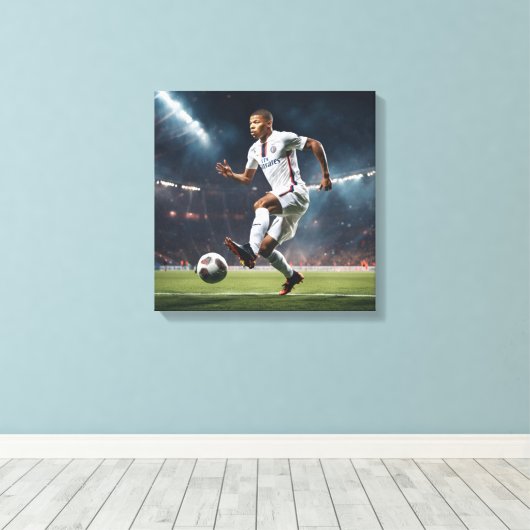 Abstract kunstartikel Kylian Mbappé Canvas Afdruk (Insitu (Houten vloer))