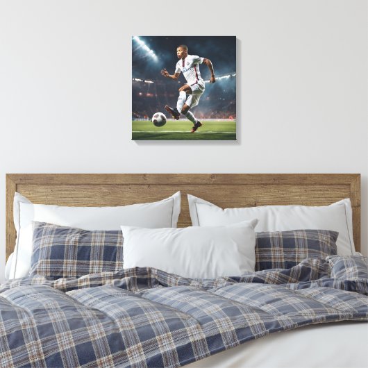 Abstract kunstartikel Kylian Mbappé Canvas Afdruk (Insitu (Slaapkamer))