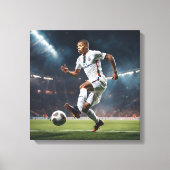 Abstract kunstartikel Kylian Mbappé Canvas Afdruk (Voorkant)