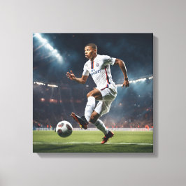 Abstract kunstartikel Kylian Mbappé Canvas Afdruk