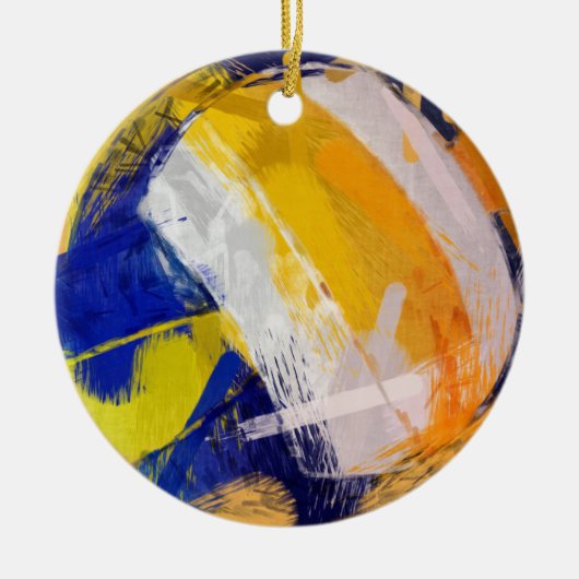 Abstract kunstbal volleybal keramisch ornament (Voorkant)