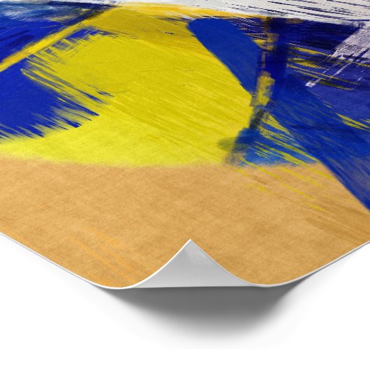 Abstract kunstbal volleybal poster (Hoek)